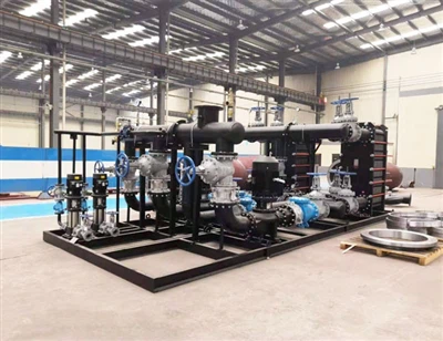 একটি হিট এক্সচেঞ্জ স্টেশন সরঞ্জাম প্রস্তুতকারক প্লেট হিট এক্সচেঞ্জার এবং শেল-...